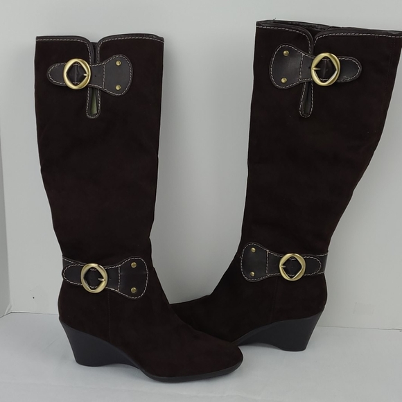 Aerosoles Knee High Wedge Boots - Picture 2 of 5